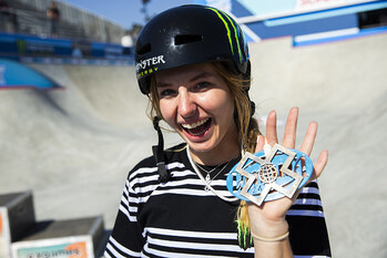 Monster Energy's Kim Lea Mueller Claims Bronze in the Inaugural Women's BMX Park at X Games Ventura 2024