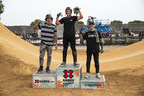 Monster Energy Riders Sweep Podium in BMX Dirt Best Trick with Ryan Williams (Gold), Brady Baker (Silver), and Jaie Toohey (Bronze) at X Games Ventura 2024