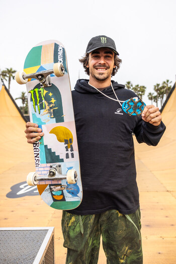 Monster Energy's Edouard Damestoy Wins Bronze in Men's Skateboard Vert Best Trick at X Games Ventura 2024