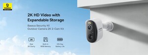 Baseus freut sich, seine neueste erweiterbare lokale Speicher- und langlebige Sicherheitskamera N1 Outdoor Camera 2K 2-Cam Kit vorzustellen, die für garantierte Sicherheit sorgt