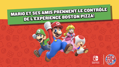 Mario et ses amis prennent le contrle de l'exprience Boston Pizza! (Groupe CNW/Boston Pizza International Inc.)
