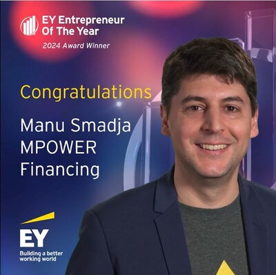 MPOWER Financing’s CEO & Co-Founder, Manu Smadja, Named Entrepreneur Of The Year® 2024 Mid-Atlantic Award Winner