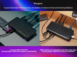 Targus Announces New Industry-First Five-Year Warranty with Reduced Pricing Now Available on Select Best-in-Class Universal Docking Stations