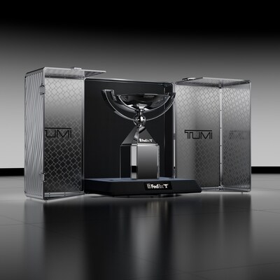 Digital replica of the custom TUMI 19 Degree Aluminum trophy case