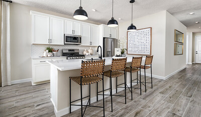 The Sapphire is one of eight Richmond American floor plans offered at Seasons at Highland Village in Georgetown, Texas.