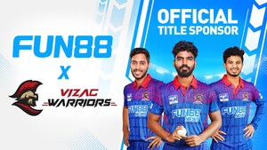 Fun88 annonce le parrainage titre des Vizag Warriors en Andhra Premier League