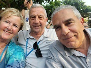 Rozalie Jerome, March of Remembrance Director in Texas; Igal Even Ziv, March of Life director in Israel; and Mayor Ziv Deshe of Zikhron Yaakov