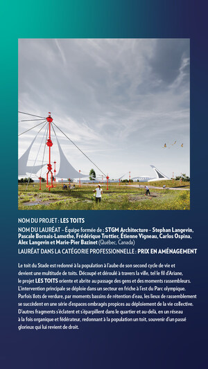 Concours international d'idées en design et architecture pour la valorisation des matériaux de la toiture du Stade olympique