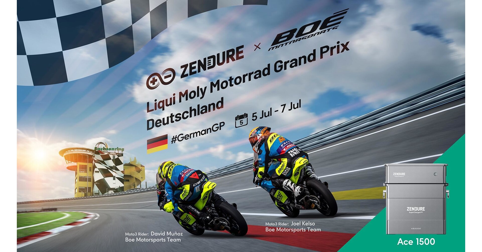 Zendure und BOÉ Motorsports tun sich zusammen und fördern beim Großen