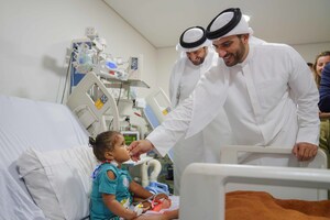 سلطان بن أحمد القاسمي يطلق حملة "القلوب الصغيرة" في مركز الدكتور مجدي يعقوب للقلب بجمهورية مصر العربية