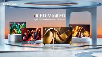 Linha de TVs Hisense Mini-LED ULED (PRNewsfoto/Hisense)