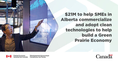 Minister Vandal announces federal investments to support clean technology advancements across Alberta (CNW Group/Prairies Economic Development Canada)