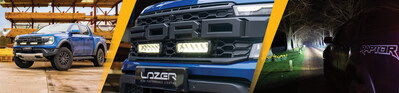 Kit de parrilla Ford Ranger Raptor (2023+) con 2 luces Triple-R 850