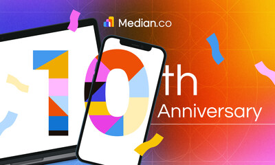 Median.co celebrates 10 years as the pioneering leader in webview-based mobile app solutions and services. Founded in 2014, the company enables enterprise clients like McKesson, Whole Foods, and Aon to develop, publish, and maintain full-feature iOS and Android apps for millions of end users. A decade in, Median is posed to continue to lead the next era of mobile app solutions. (CNW Group/Median.co)