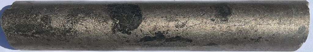 Figure 1: Massive sulphide mineralization in DDH2411T002 at T11 (224.1m to 224.4m downhole). Open along strike and at depth. (CNW Group/Bravo Mining Corp.) Figure 1: Massive sulphide mineralization in DDH2411T002 at T11 (224.1m to 224.4m downhole). Open along strike and at depth. (CNW Group/Bravo Mining Corp.)