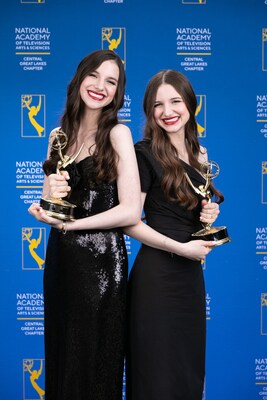 Hadley and Delaney Robertson, co-hosts of the Twice As Good Show, won Emmys for their work on “A Taste of Cleveland” at the 2024 55th Annual Central Great Lakes Regional Emmy Awards.