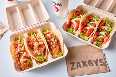 Zaxbys new Chicken Finger Tacos available in Chipotle Ranch with Pico and Avocado Ranch BLT, for a limited time only