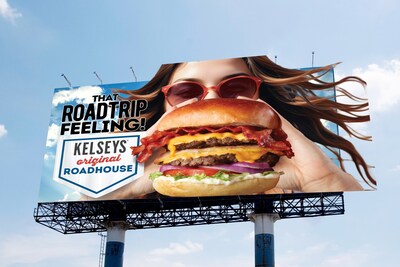 The new campaign developed for Kelseys by Lifelong Crush aims to connect the exhilarating feeling you get on a roadtrip with good friends, crisp drinks, savory food, fond memories - and the wind in your hair. (CNW Group/Kelseys Original Roadhouse)