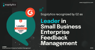 Sogolytics recognized by G2 as Leader in Small Business Enterprise Feedback Management