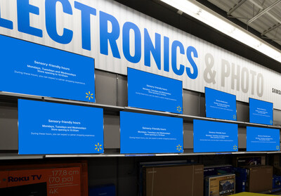 Static, low-sensory image used on TV walls during sensory-friendly hours in Walmart Canada stores (CNW Group/Wal-Mart Canada Corp.)