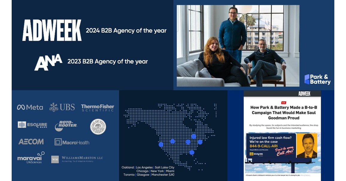 Park & Battery Ranked as #1 Fastest Growing B2B agency in the US in 2024 B2B Marketing US Agencies Benchmarking Report