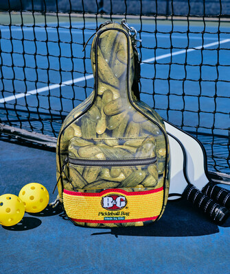 B&G ® Pickleball Bag x Made by Alex is a pickleball bag designed for handbag, pickle, and pickleball enthusiasts alike. Made with Italian leather and a chenille-branded patch, the B&G ® Pickleball Bag x Made by Alex, can hold two pickleball paddles and two balls and retails for $250, and is available for sale at https://madebyalexnyc.com/collections/athletics/products/pickleball-bag.   Image Credit: Ethan Covey