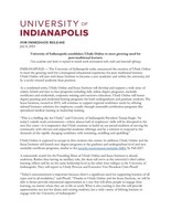 UIndy Online Announcement Press Release