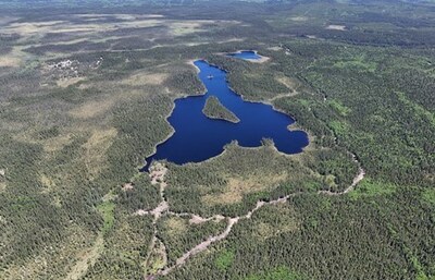 Figure 6 – Drone Image of the Archaeological Study Area at Case Lake (CNW Group/Power Metals Corp.)