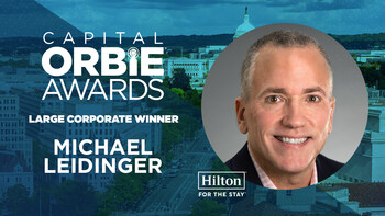 Large Corporate ORBIE Winner, Michael Leidinger of Hilton