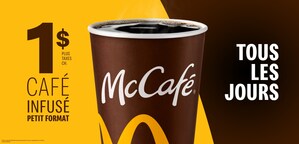 McDonald's du Canada lance son café, petit format, à 1 $* tous les jours