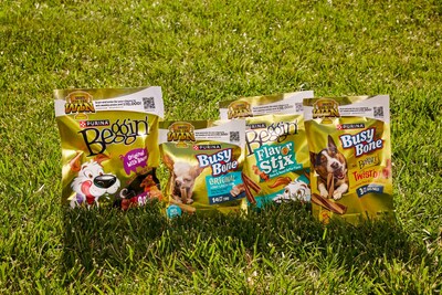 Dog owners can join the fun with new, limited-edition Beggin’ and Busy gold packaging now available exclusively at Walmart. They are also invited to enter the Purina for the Win Sweepstakes for a chance to win various prizes, including Walmart gift cards and $500 worth of popular Treats Beggin’ Strips and Busy Bones.