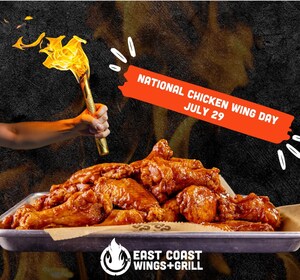 East Coast Wings + Grill Celebrates National Chicken Wing Day by Giving Away a Year of Free Wings