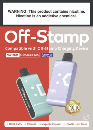 Off-Stamp brings SW16000 single-use vape pod