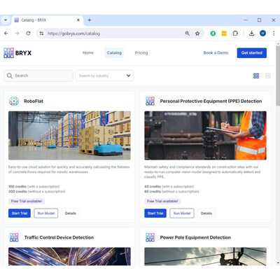 The BRYX platform allows users to easily explore the model catalog and start a free trial. The BRYX platform allows users to easily explore the model catalog and start a free trial.
