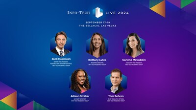Info-Tech Research Group has announced new featured experts for its upcoming Info-Tech LIVE conference, being held at the Bellagio in Las Vegas from September 17 to 19, 2024. (CNW Group/Info-Tech Research Group)