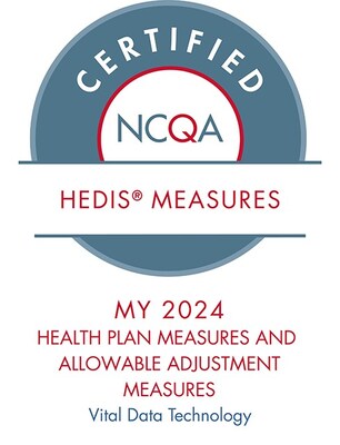 Vital Data Technology Achieves NCQA Certification for HEDIS® Measurement Year 2024