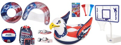 Leslie’s, the nation’s leading pool retailer, launches its Americana Collection, a curated assortment of pool accessories featuring red, white and blue colors and patriotic themes, perfect for pool parties and celebrations for upcoming Paris Summer Games.