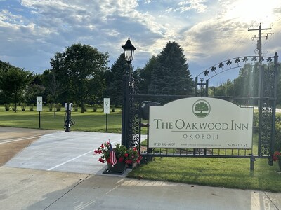 New EV Chargers at The Oakwood Inn, conveniently located off the highway.