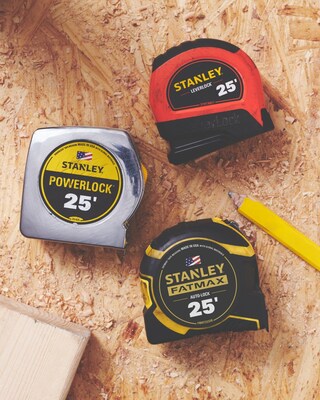 A STANLEY® National Survey found that 75% of residential trade professionals reach for their tape measure more than five times per day