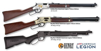A new line of American Legion Tribute Edition rifles from Henry Repeating Arms is now available to American Legion members at discounted factory-direct pricing. Visit henryusa.com/american-legion for more information.