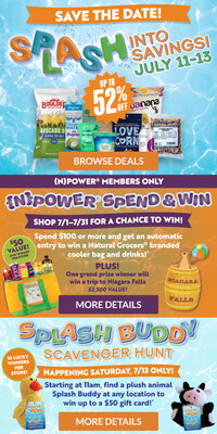 Customers can enjoy a scavenger hunt, discounts of up to 52% off, and a chance to win a trip to Niagara Falls with Natural Grocers' annual 