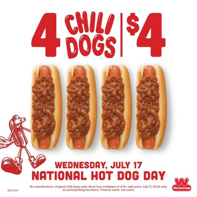 Image featuring the National Hot Dog Day deal.