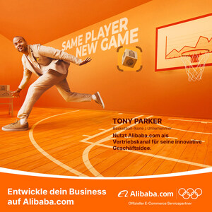Olympiasieger und vierfacher NBA-Champion Tony Parker repräsentiert Alibaba.com-Kampagne für die Olympischen Spiele Paris 2024