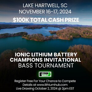 LithiumHub Announces IONIC Lithium Battery Champions Invitational Bass Tournament