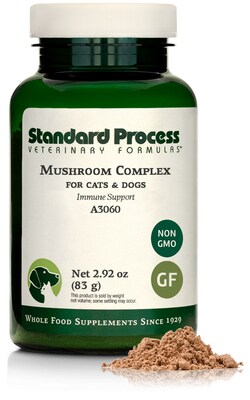 Introducing Mushroom Complex for Cats & Dogs from Standard Process Veterinary Formulas, a science-baked formula that delivers multi-faceted support for the immune system, digestion, cellular health, and long-term wellness.