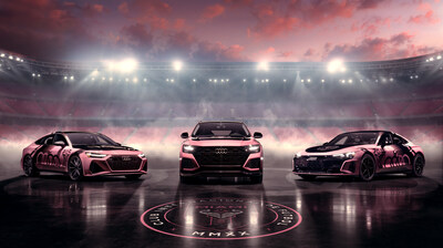 In celebration of the partnership, Audi introduces a pink fleet that will be on permanent display at Chase Stadium for the remainder of Inter Miami CF’s season, alongside select South Florida Audi dealers.