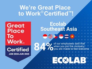 ECOLAB SOUTHEAST ASIA RAIH "2024 GREAT PLACE TO WORK CERTIFICATION™"
