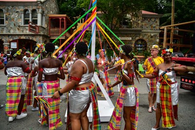 Revelers on the Road at St. John Celebration 2024. Photo Credit: Trini Jungle Juice