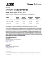 ATCO Q3 2024 Dividend (CNW Group/ATCO Ltd.)