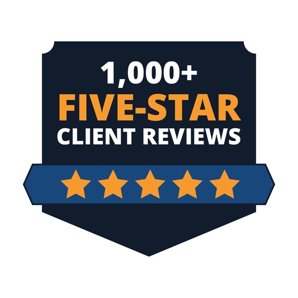1K 5-star review badge